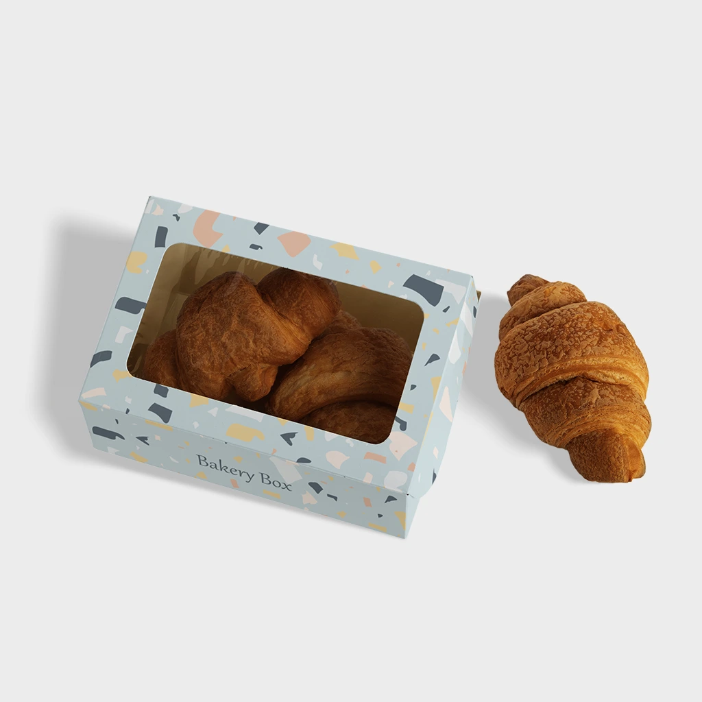 Custom Bakery Boxes with Window for Product Display Show off your baked goods with custom window bakery boxes