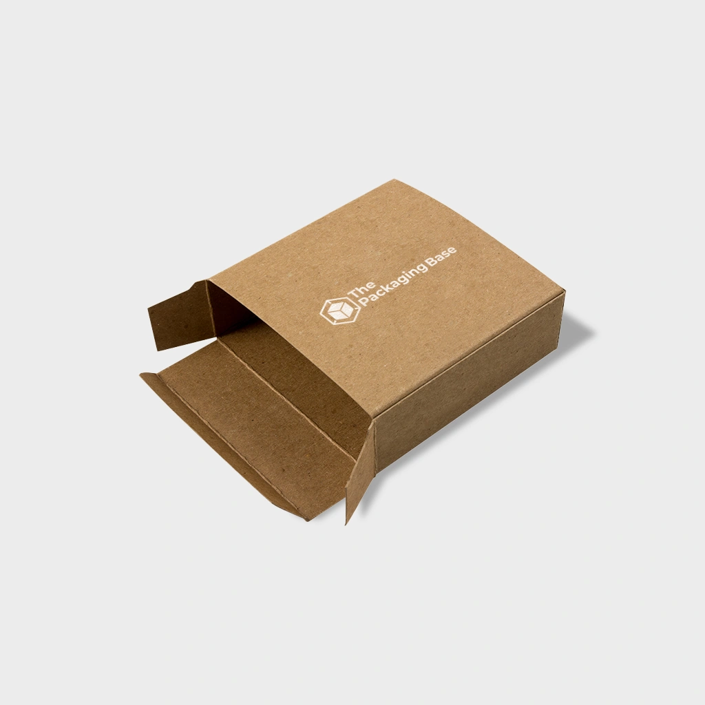 Kraft Reverse Tuck Boxes With Logo | The Packaging Base Kraft reverse tuck boxes made from eco-friendly materials, perfect for sustainable product packaging and storage.