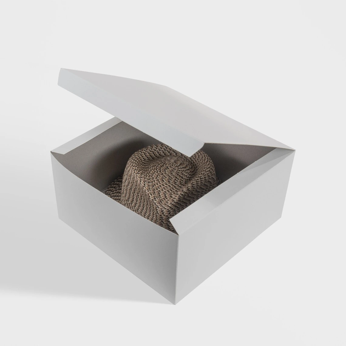 Custom printed hat packaging box designed for stylish and secure product presentation.