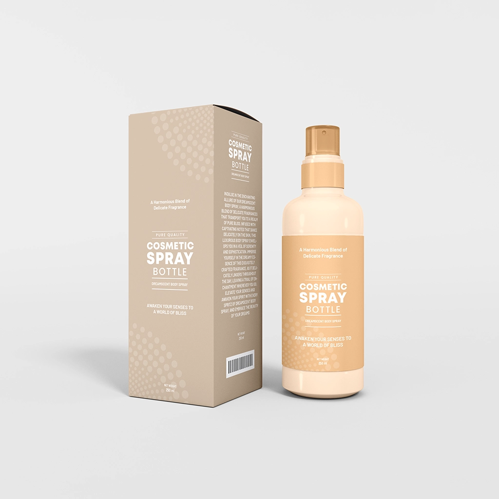Custom Printd Bottle Boxes for Cosmetic Sparay with logo