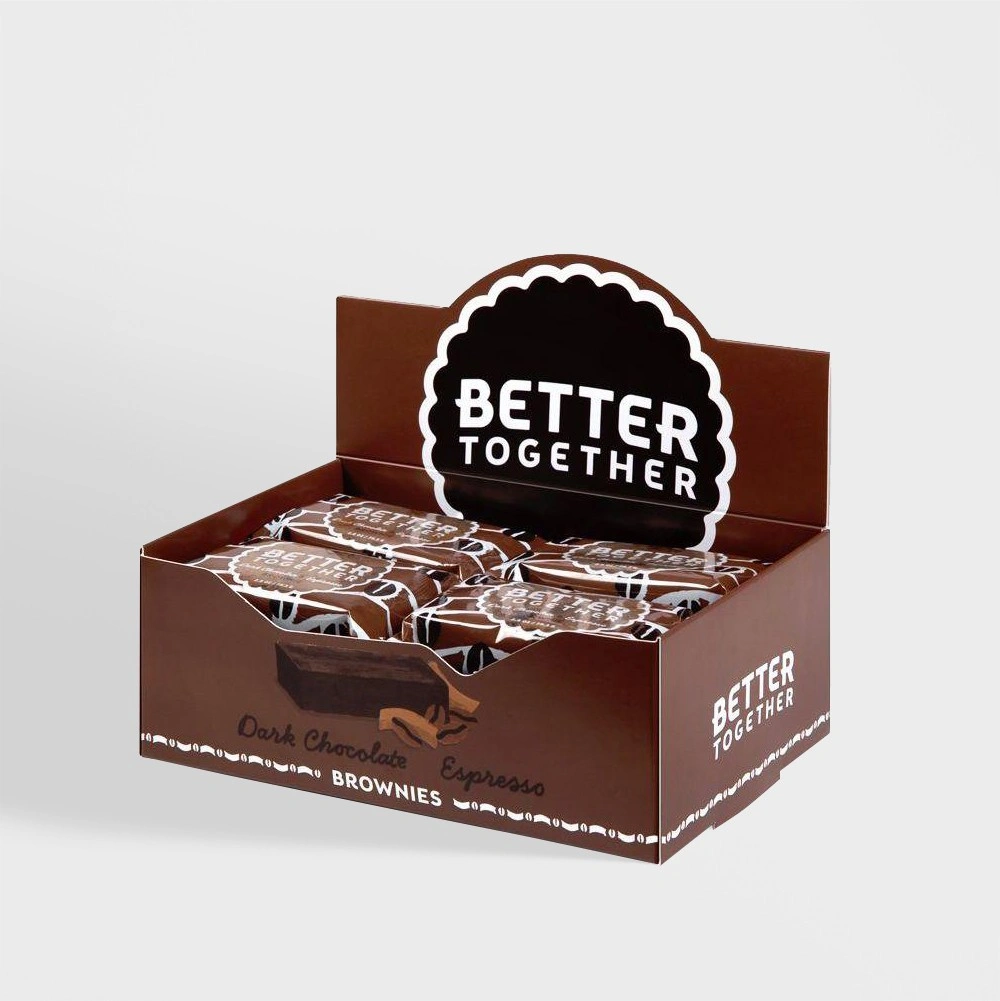 Custom display boxes for showcasing brownies in bakeries