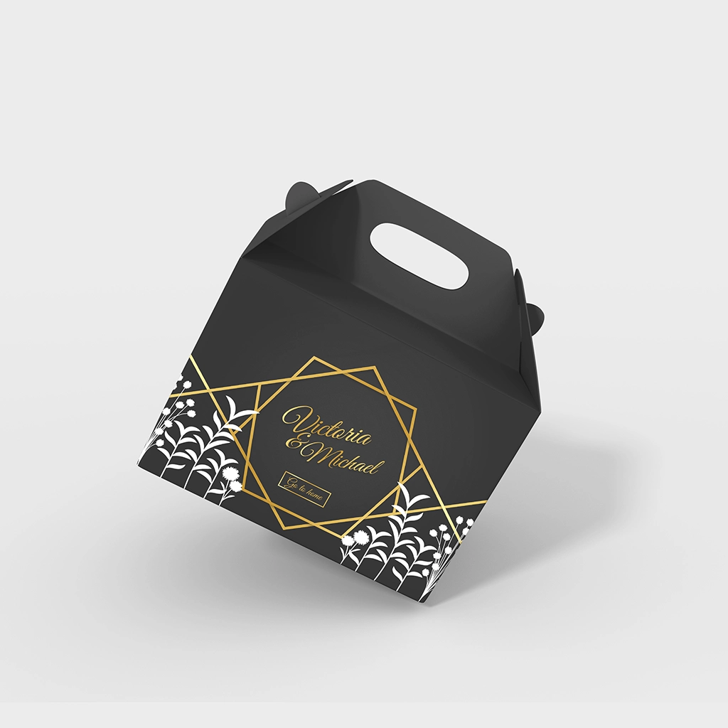 kraft gable boxes with handle, ideal for gift packaging and retail displays