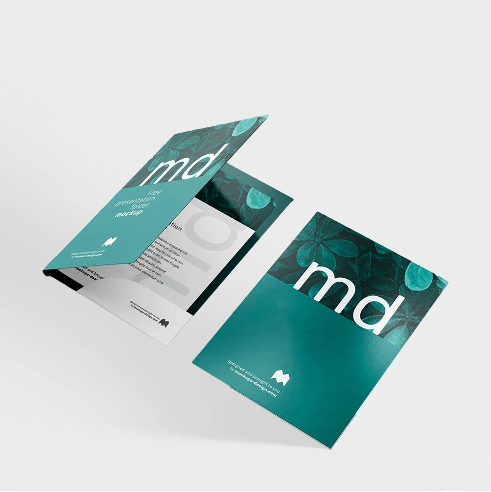 Presentation folders with logo and premium construction, ideal for professional document organization and branding.