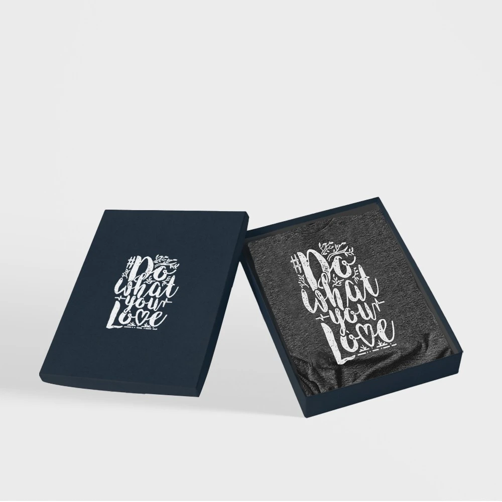 luxury cardboard printed t shirt packaging boxes with logo