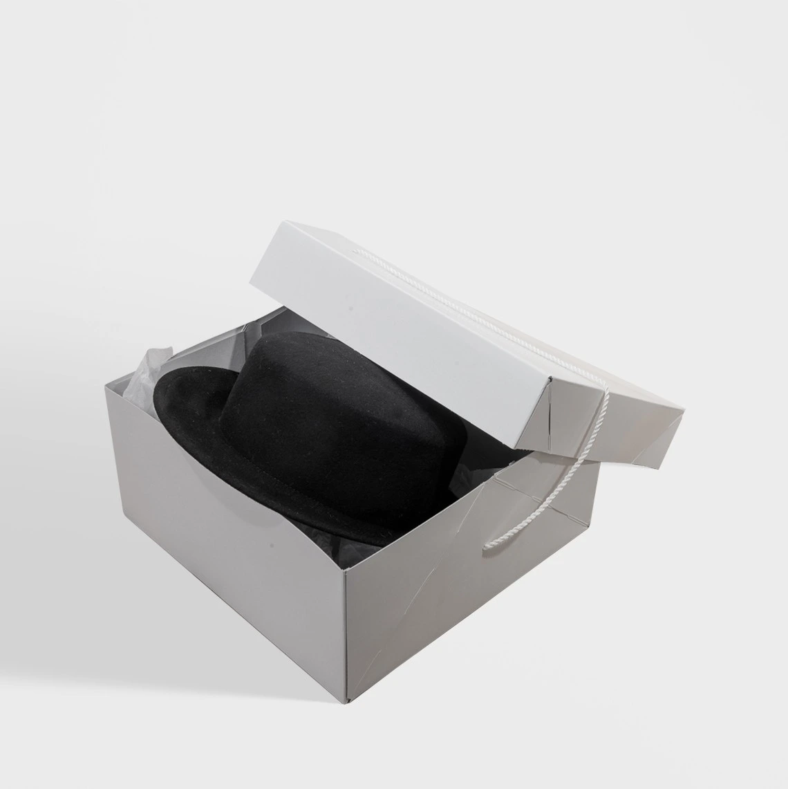 Two-piece hat boxes designed for elegant and secure hat packaging.