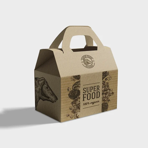 Custom Printed Gable Boxes with Handles Wholesale | The Packaging Base Custom printed white gable boxes with handles