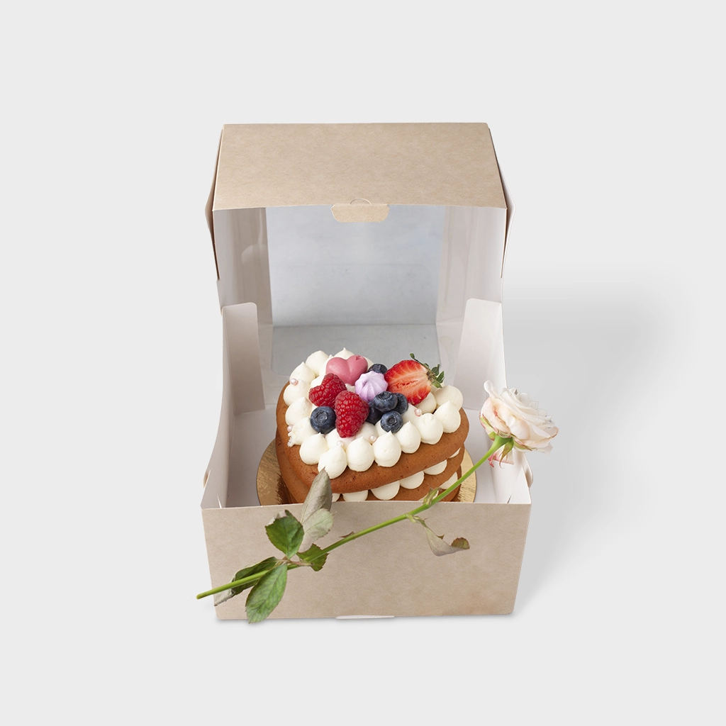 Natural Kraft Cake Boxes for Bakeries and Events Kraft cake boxes for eco-friendly and secure packaging