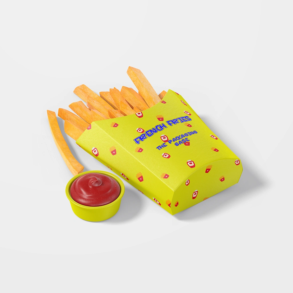 Printed French Fry Boxes | The Packaging Base Printed French Fry Boxes for Stylish and Branded Packaging