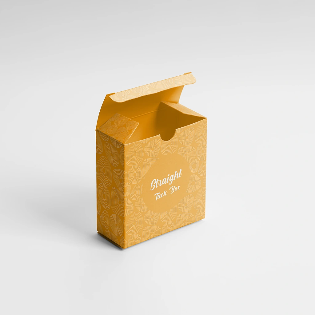 Printed Straight Tuck End Boxes | The Packaging Base Printed straight tuck end boxes with custom designs and vibrant finishes, ideal for retail and product packaging.