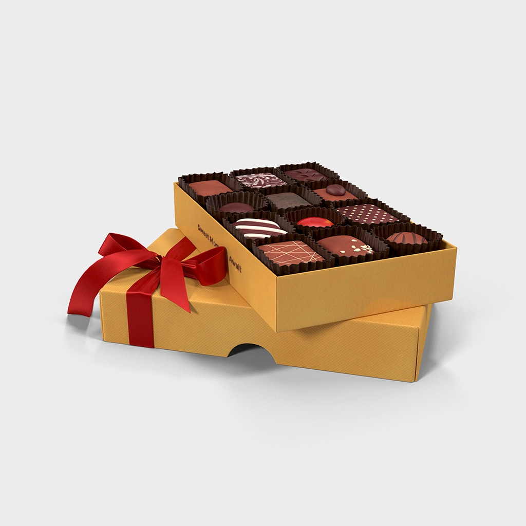 Two-Piece Chocolate Boxes | The Packaging Base Custom Two-Piece Chocolate Boxes for Stylish Packaging