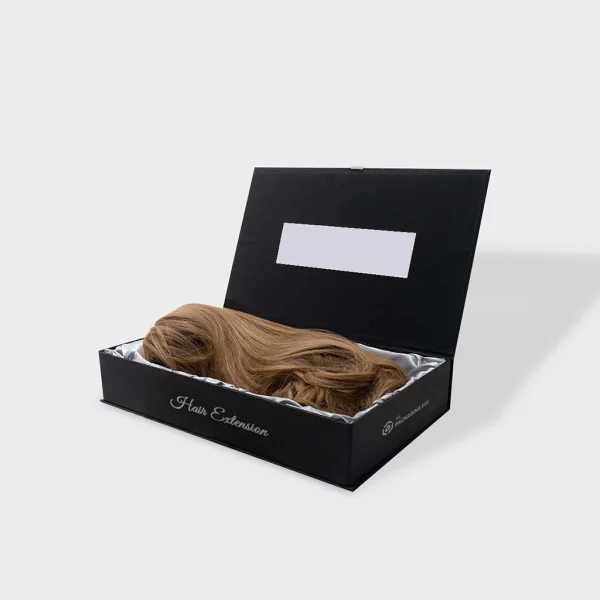 Window Hair Extension Boxes for Elegant Product Presentation Custom window hair extension boxes for product display